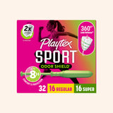 Playtex® Sport® Odor Shield® Tampons, Multipack (Regular/Super Absorbency)