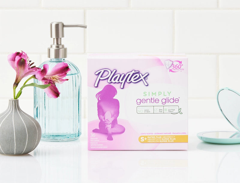 A product display sample of Playtex Simply Gentle Glide