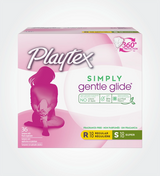 Box of Playtex Simply Gentle Glide Tampons, Multipack of Regular and Super Tampons, 36ct