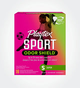 Box of Playtex Sport Odor Shield Super Tampons, 16ct