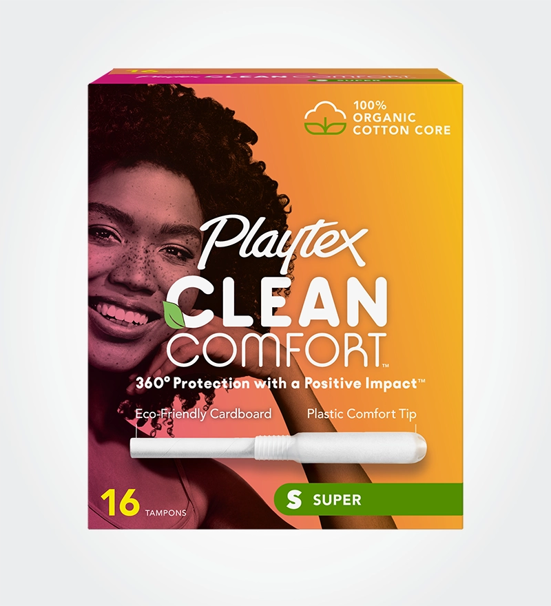 Playtex Clean Comfort™ Tampons, Super Absorbency – Playtex US