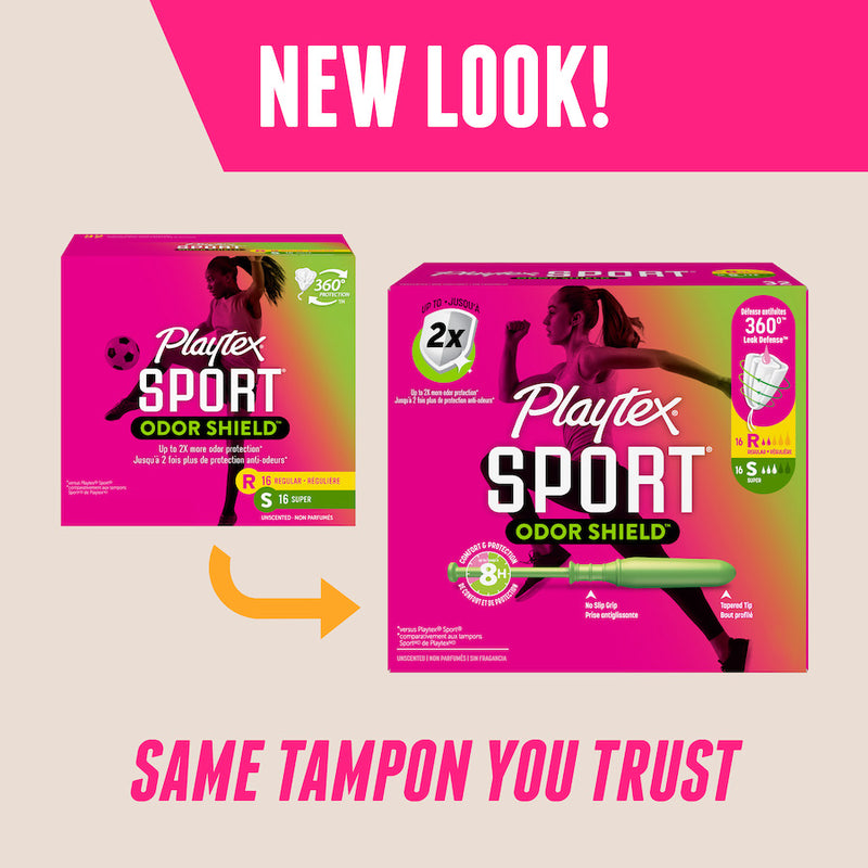 Playtex® Sport® Odor Shield® Tampons, Multipack (Regular/Super Absorbency)