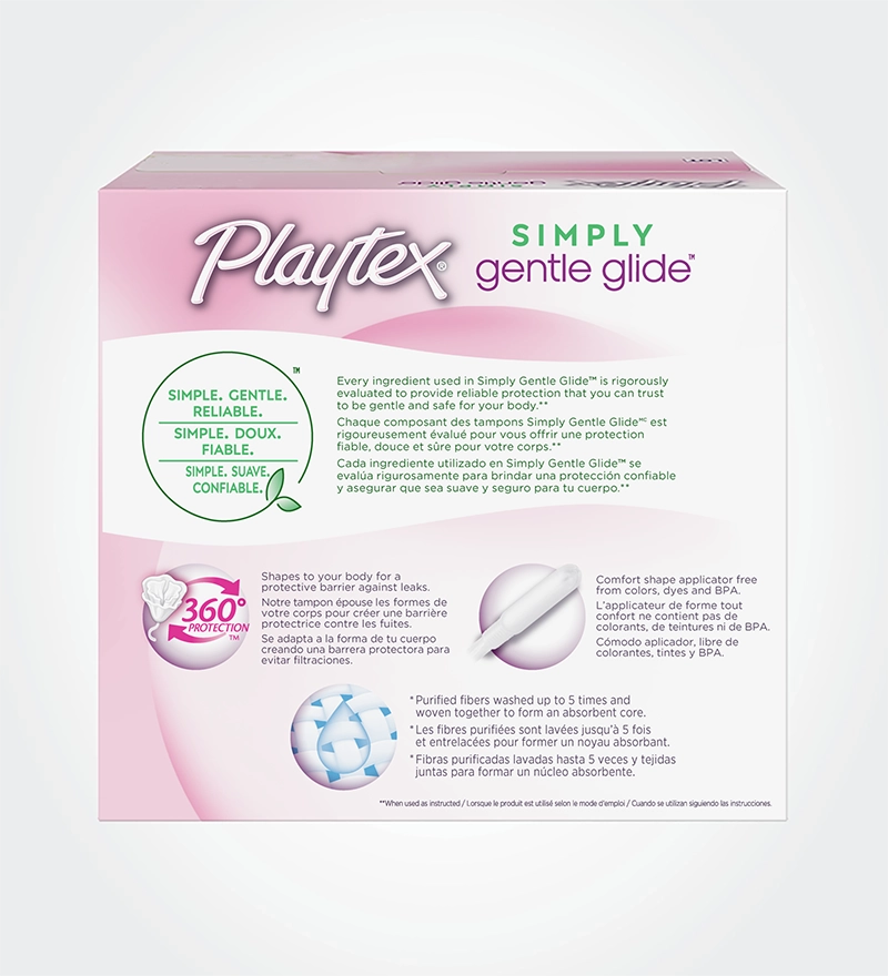 Playtex® Simply Gentle Glide™ Tampons, Regular Absorbency – Playtex US