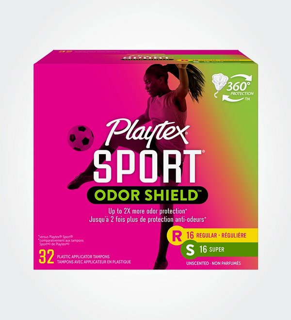 Playtex® Sport® OdorShield® Tampons, Multipack (Regular/Super Absorbency)