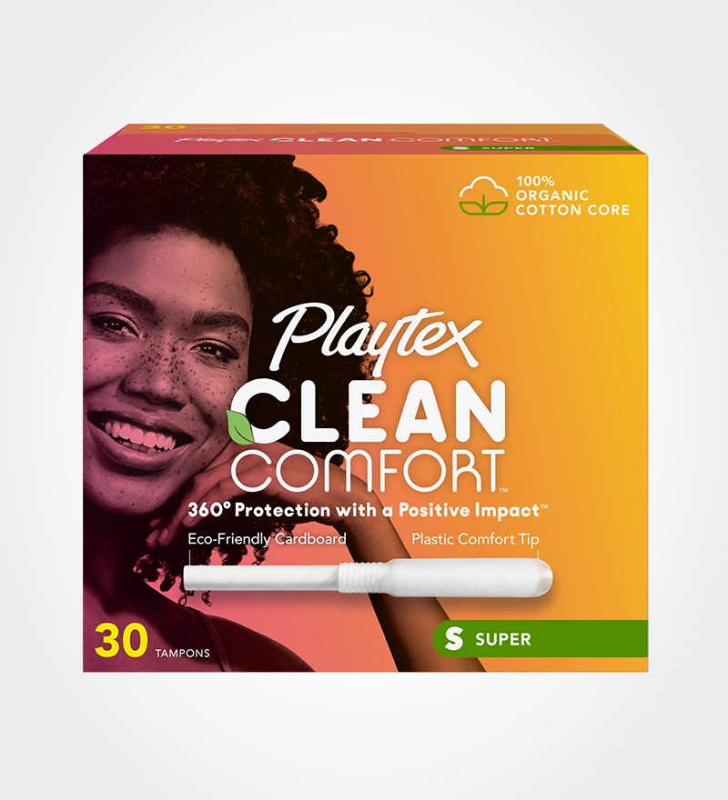 Playtex Clean Comfort™ Tampons, Super Absorbency – Playtex US